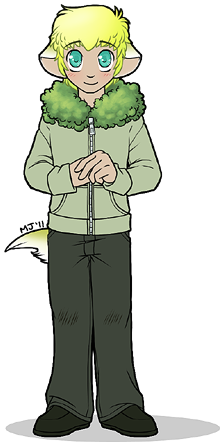 Bon's rather shy, but he has such a cute smile!